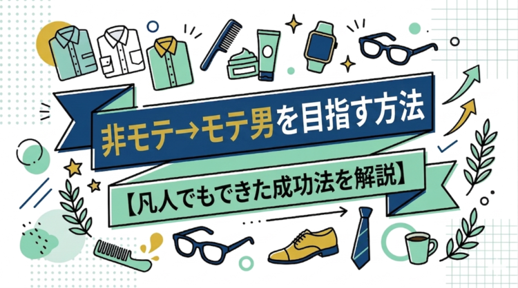 非モテ→モテ男を目指す方法【凡人でもできた成功法を解説！】